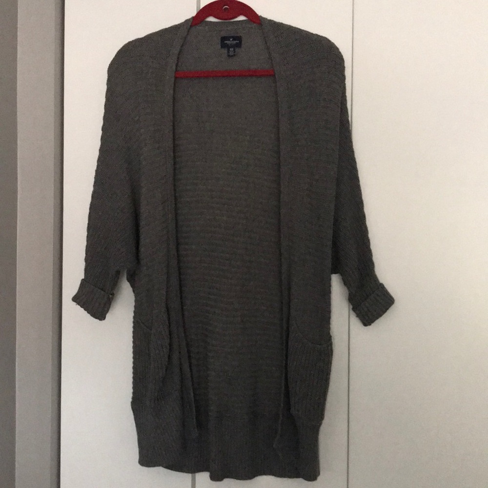 Gray American Eagle cardigan